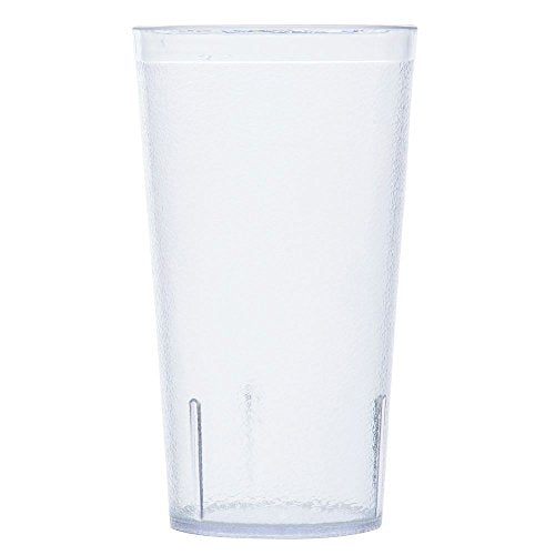 G.E.T. Unbreakable Stackable Restaurant Plastic Tumbler/Cup (Set of 12) 16 Ounce Clear | for Restaurants and Home, Dishwasher Safe, BPA Free