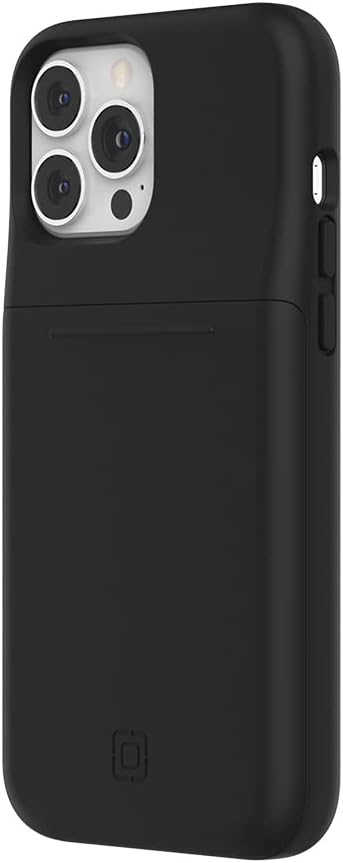 Incipio Stashback Wallet Case for iPhone 12 Pro Max & 13 Pro Max – Slim Dual-Layer Protective Case with 12ft Drop Protection, Slide-Out Card Storage, Shock-Absorbing, Scratch-Resistant - Jet Black