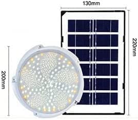54 LED Solar Ceiling Light, 1000 Lumens Solar Light Indoor Outdoor Waterproof with Remote Control & Auto On/Off, for Porch Garage Barn Balcony