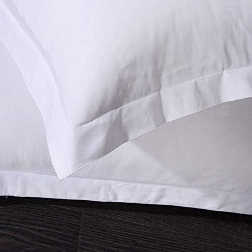 TAOSON 2pcs/Set 100% Cotton 300 Thread Count 24x24 European Square Pillow Shams Envelope Style Pillow Cover Pillowcase Pillow Protector Cushion Cover Non Zippered Only Cover No Insert (White)