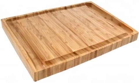 BambooMN Bulk Wholesale Premium Bamboo Grooved Cutting Board - 11" x 11" x .75" - 10 Piece