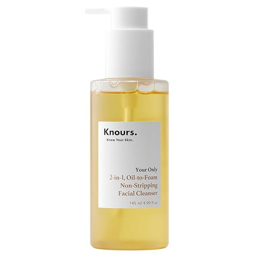 Korean 2-in-1 Makeup Remover | Oil-to-Foam Non-Stripping Cleanser | Jojoba + Honey | Non-Drying | 145ml/4.97oz