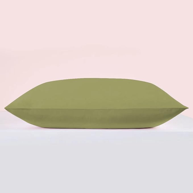 25 Momme Premium Mulberry Silk Pillowcase for Hair and Skin | Handcrafted Hypoallergenic & Anti-Acne Green Silk Pillow Cases with Zipper | King - 20" x 36", Jungle
