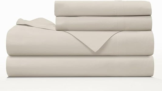 Farm to Home Dreamy Organic Cotton Sheet Set, 300 TC Sateen Sheets | GOTS Certified Cooling Sheets with Deep Pocket Fit