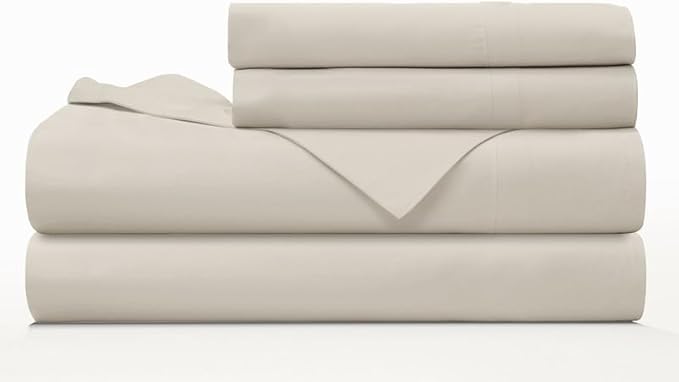 Farm to Home Dreamy Organic Cotton Sheet Set, 300 TC Sateen Sheets | GOTS Certified Cooling Sheets with Deep Pocket Fit