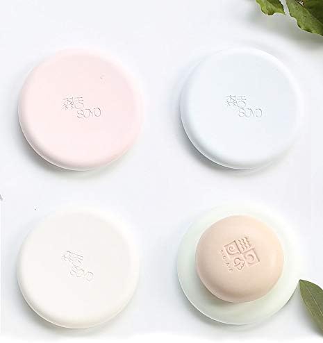Diatomite Soap Dish Holder, Quick Dry Stone Soap Dish, Fast Drying Stone Soap Tray, Diatomaceous Earth Soap Dish for Hand Soap, Sponge Holder (Pink, Round)