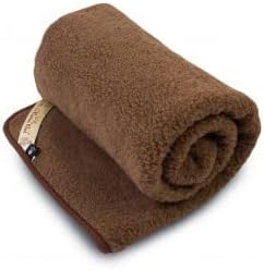 Merino Wool Blanket Throw Bed Natural Bed Blanket (79"x79" - 200x200cm, Brown)