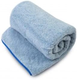 Merino Wool Blanket Throw Bed Natural Bed Blanket (55"x39" - 100x140 cm, Blue)