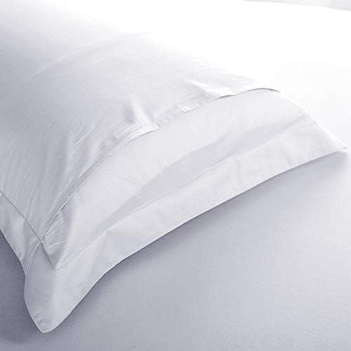 TAOSON 2pcs/Set 100% Cotton 300 Thread Count 26 x 26 European Square Pillow Shams Envelope Style Pillow Cover Pillowcase Pillow Protector Cushion Cover Non Zippered Only Cover No Insert (White)