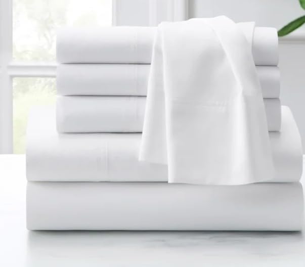 Purely Organic 300 Thread Count 6-Piece 100% Turkish Organic Cotton Sheet Set (Queen)