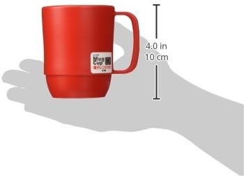 JapanBargain, Japanese Plastic Mug 1 Pack 12oz BPA-Free Non-Toxic Unbreakable Camping Coffee Tea Milk Juice Water Mug Made in Japan Dishwasher & Microwave Safe, Red