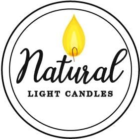 Pure Beeswax Candle Made in USA Vigil,Yartzeit, Yom Kippur, Meditation, Prayer, Devotional, Pillar in a Glass. Burns up to 100 Hours. (6)