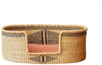 Woven Dog Bed Basket–Gifts for Dogs–Small to XXL Dog Bed–Large Bed for Large Dogs–Elegance and Decorative Bed for Your Dog–Comfortable Dog Bed–Small Dog Bed (Bobo, XXL)