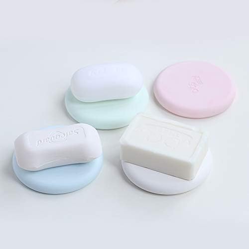 Diatomite Soap Dish Holder, Quick Dry Stone Soap Dish, Fast Drying Stone Soap Tray, Diatomaceous Earth Soap Dish for Hand Soap, Sponge Holder (White, Round)