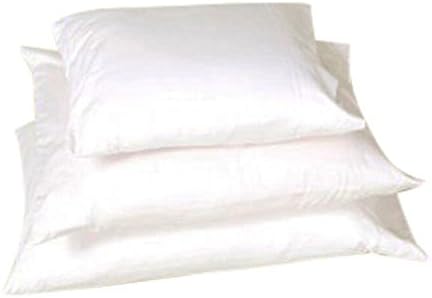 White Lotus Home 100% Organic Cotton Sleep Pillow with Organic Sateen Outer Case | 20x26 - Standard Soft Pillow