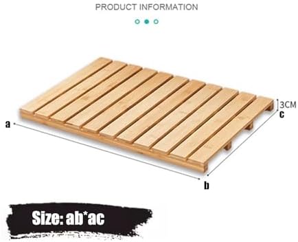 Teak Shower Mat Foldable Luxury Wooden Non-Slip Wood Bath Mat for Bathroom Bathtub Indoor Outdoor,Non-Slip Nanmu Wood Bath Mat - Water-Resistant Shower & Spa Mat for Indoor/Outdoor Use - Mai
