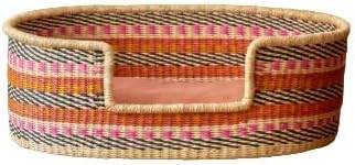 Woven Dog Bed Basket–Gifts for Dogs–Small to XXL Dog Bed–Large Bed for Large Dogs–Elegance and Decorative Bed for Your Dog–Comfortable Dog Bed–Small Dog Bed (Star, XX-Large)