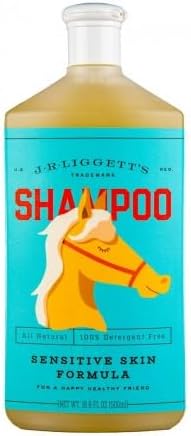 J.R.LIGGETT'S Liquid Horse Shampoo, Natural Mane and Tail Cleanser, Hypoallergenic Equine Formula Gently Deep Cleans and Relieves Dry, Sensitive and Itchy Skin, Detergent-Free, 16.9 oz
