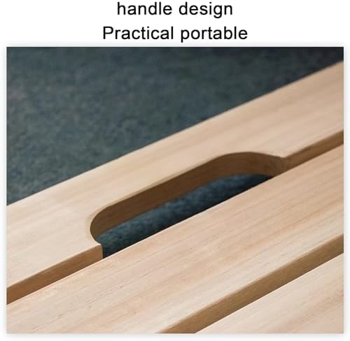 Natural Bamboo Bath Mat Waterproof Non Slip Wooden Shower Mat for Kitchen & Bathroom Rectangular Design (30x70cm 12x28in) Multi Purpose Use.