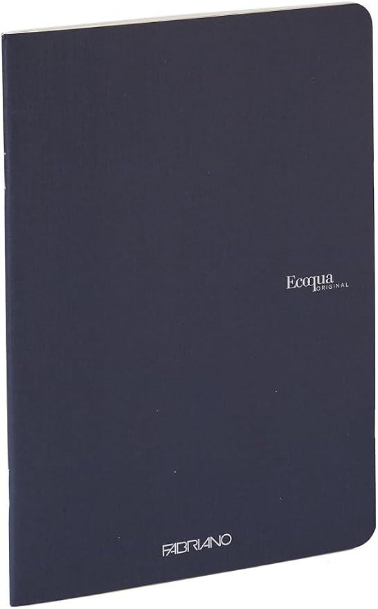 Fabriano Ecoqua Original Staple-Bound Notebook, Navy