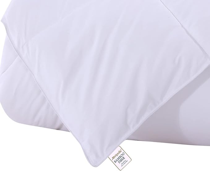 Royal Bedding Abripedic Viscose Made from Bamboo, Fiber Filled Blanket, Down Alternative Duvet Insert, 100% Cotton Shell, Breathable, Hypoallergenic, Twin/Twin Extra Long Size, White