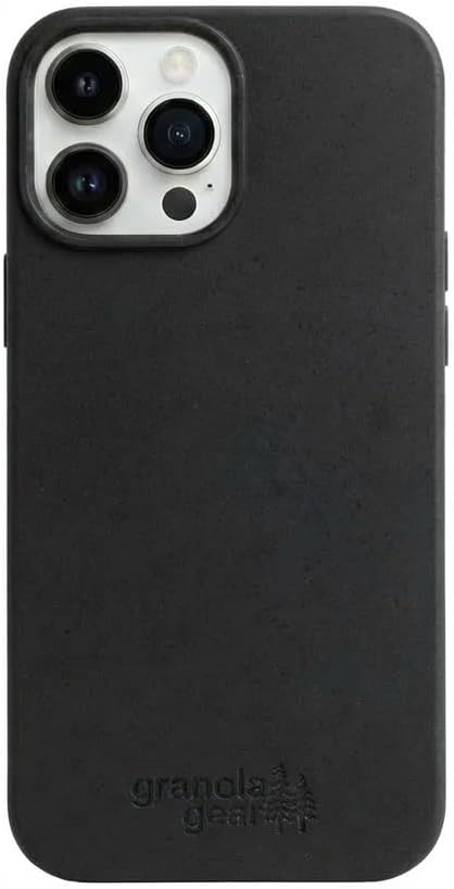 Eco by GranolaGear - Eco-Friendly Phone Case for iPhone 14 Pro Max - Biodegradable, Compostable, Plastic-Free, Made from Plants - Black Stone