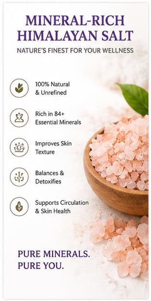 Himalayan Bath Salt with Lavender Petals, Essential Oil & Epsom Salt– 170 Grams, Detox & Wellness
