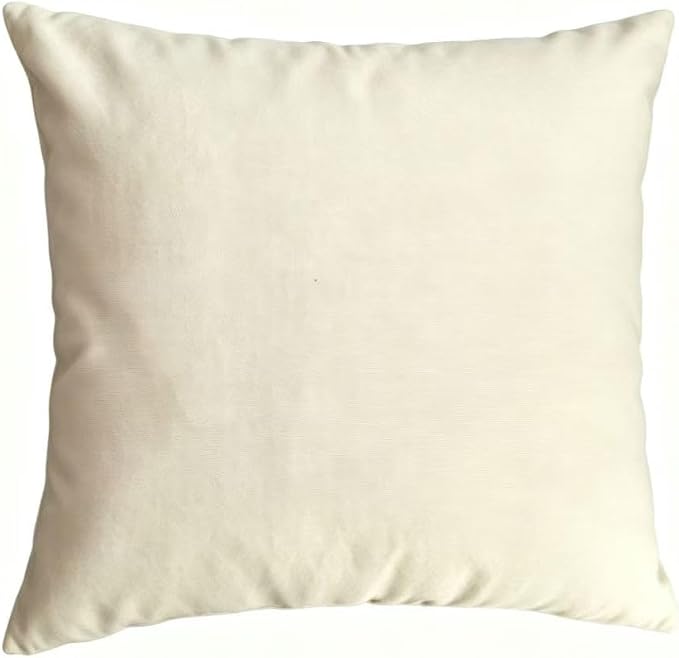 TangDepot Handmade Decorative Solid 100% Cotton Canvas Throw Pillow Covers/Pillow Shams, (26" x26" , Cream, 1 Count (Pack of 1)) | 100% cotton, same-color zip, machine wash & air dry. For living room, bedroom, office, car. 42 colors, 396 sizes. Cover o...