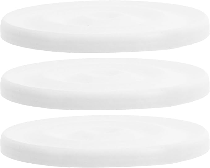 3pcs Diatomite Stone Round Soap Dish & Tray - 4'' Water Absorbing Soap Holder for Bathroom Kitchen Sink, Quick Dry Sponge Holder, White