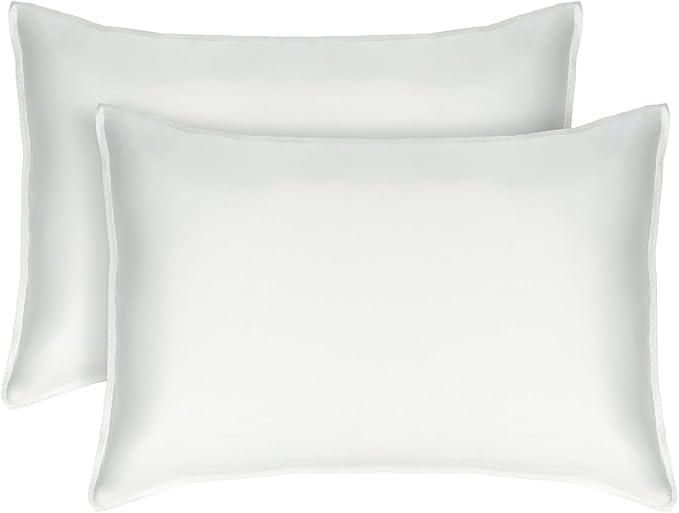 Tafts Pillow Cases Queen Size - Pure 100% Viscose Derived from Bamboo Luxuriously Soft, Silky, Cooling, Double Stitched, Envelope Closure (2 Pillowcases, Ivory White)