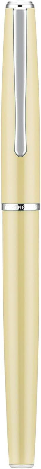 Hongdian 920S Fountain Pen Yellow Metal Pen, Iridium M Nib Classic Pen with Ink Converter