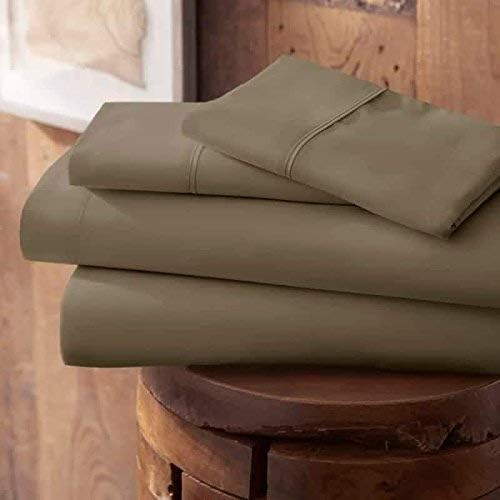 100% Organic Cotton Sheet Set, 500 Thread Count - GOTS Certified 28'' Deep Pockets - Easy Fit - Wrinkle Free -Breathable & Cooling Sheets(Taupe/Full XL)