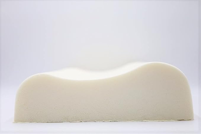 ORGANIC TEXTILES Organic Contour Latex Pillow for Sleeping [GOLS Certified] (High Loft, Medium Firm) with GOTS Certified Organic Cotton Cover