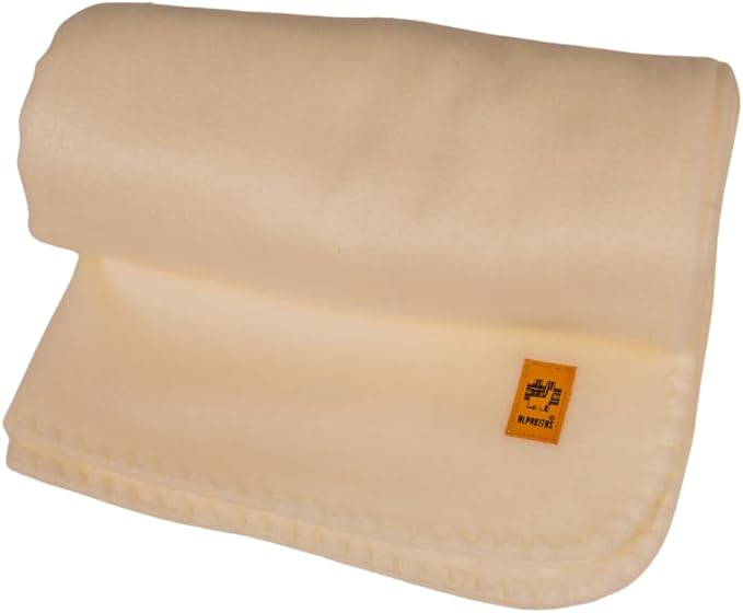 ALPAKITAS Alpaca Wool Blanket – Twin Size, 75 x 38 Inches – Warm & Lightweight – Couch, Bed, or Outdoor Blanket – Beige