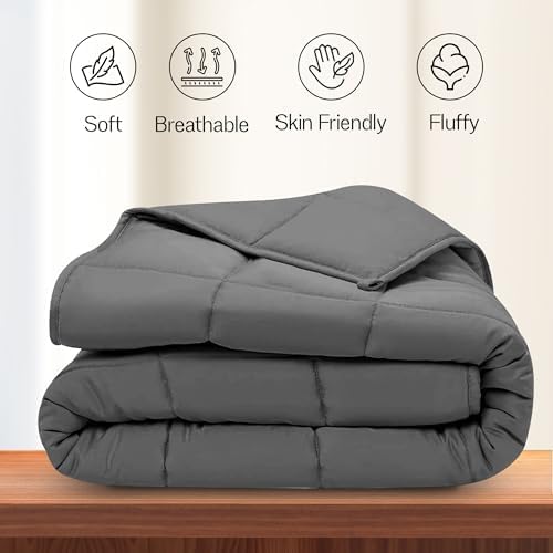 LUX Décor King Comforter – 102x90 Ultra-Soft Down Alternative Duvet Insert with Corner Tabs & Box Stitching, Hotel Quality Plush Hypoallergenic Microfiber, Oeko-TEX Certified – Grey