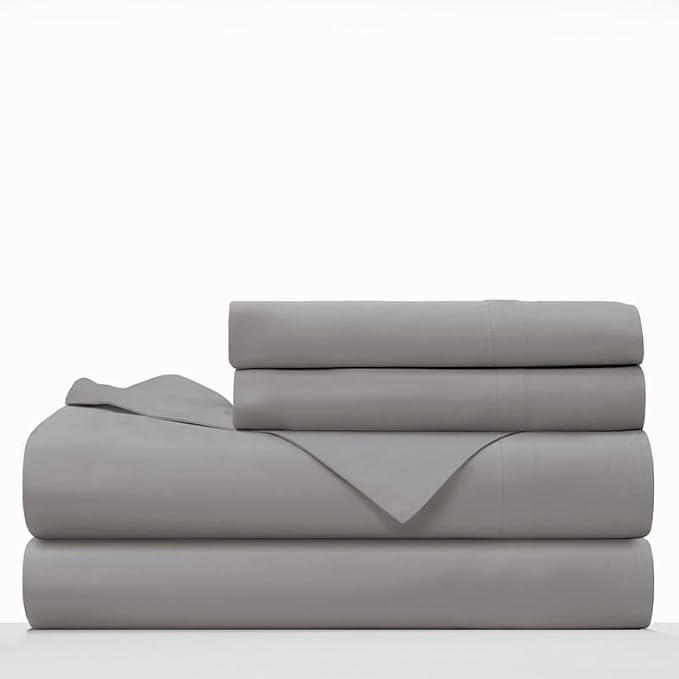 Farm to Home Dreamy Organic Cotton Sheet Set, 300 TC Sateen Sheets | GOTS Certified Cooling Sheets with Deep Pocket Fit