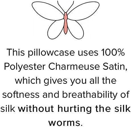 Vegan Satin Hydrating Beauty Pillowcase (Champagne, Standard)