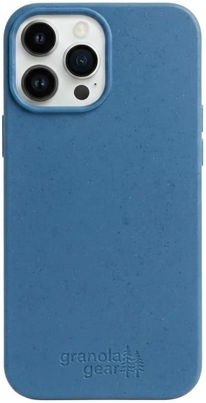 Eco by GranolaGear - Eco-Friendly Phone Case for iPhone 14 Pro Max - Biodegradable, Compostable, Plastic-Free, Made from Plants - Pacific Blue
