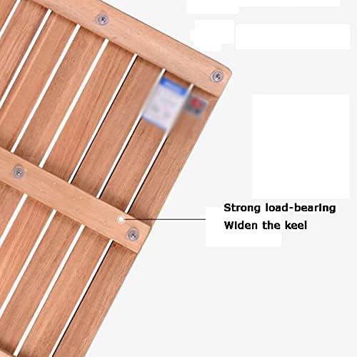 U/D Bath Mats Rugs, Wooden Sturdy Water Proof Bathroom Board, for Signature Living Bamboo Bath Mat for Bathroom, Outdoor Shower,Natural Wood,100x100cm