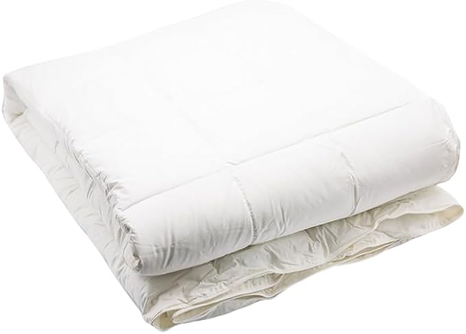 ORGANIC TEXTILES White Down Alternative Bed Comforter with Organic Cotton Covering (Queen Size, Heavy Fill) Skin Sensitive, All-Seasons Use, Machine Washable, Eco-Friendly Alternative, Soft Feel