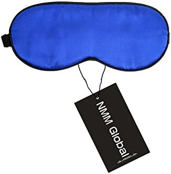 100% Natural Silk Sleep Eye Mask Kids, Cute Night Sleeping Mask with Adjustable Elastic Strap for Newborn (Baby Blue Small)
