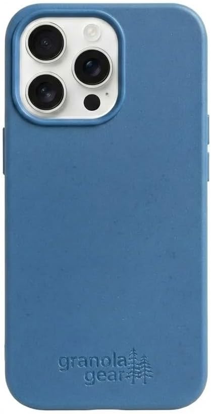 Eco by GranolaGear - Eco-Friendly Phone Case for iPhone 14 Pro - Biodegradable, Compostable, Plastic-Free, Made from Plants - Pacific Blue