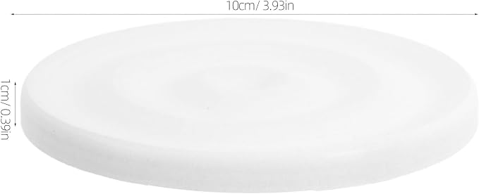 3pcs Diatomite Stone Round Soap Dish & Tray - 4'' Water Absorbing Soap Holder for Bathroom Kitchen Sink, Quick Dry Sponge Holder, White