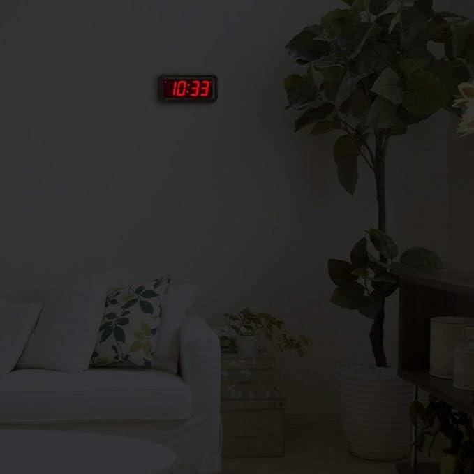 Alarm Clock for Bedrooms, LED Digital Clock Battery Operated Small Wall Clock with 3 Level Brightness Adjustable,Snooze,12/24Hr,1.2" Digital Display for Desk, Bebside,Table, Travel