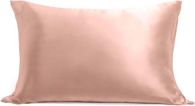 Cosy House Collection 100% Pure Silk Pillowcase | Pure Mulberry Silk - Cooling, Breathable, 22 Momme 6A High-Grade Fibers + Hidden Zipper Closure (King, Pink)