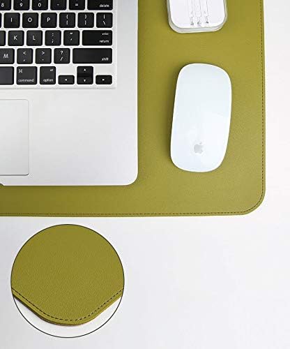 Ruby Lil Natural Cork & Leather Desk Writing Mat, Dual Use Desk Matt for Desktop,Multifunctional Office Desk Pad, PU Leather Mouse Pad,Grass,47"x 24"