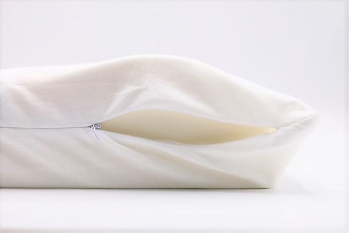 ORGANIC TEXTILES Organic Contour Latex Pillow for Sleeping [GOLS Certified] (High Loft, Medium Firm) with GOTS Certified Organic Cotton Cover