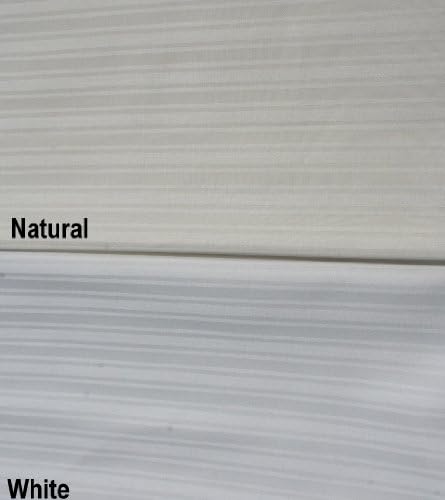 ORGANIC TEXTILES Luxury Euro Cotton Bed Sheets, GOTS Certified, Striped, Queen, 310 Thread Count, 1 Flat Sheet, 1 Fitted Sheet, 2 Pillowcases