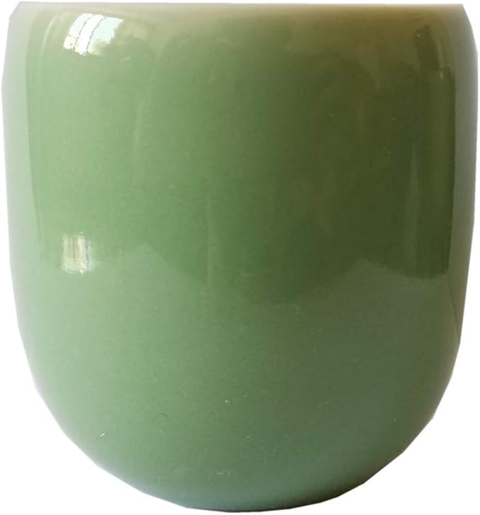 Handmade Celadon Ceramic 5oz Teacups Japanese Style Coffee Cup Porcelain Mugs for Tea and Beer(1, Green)