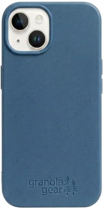 Eco by GranolaGear - Eco-Friendly Phone Case for iPhone 14 - Biodegradable, Compostable, Plastic-Free, Made from Plants - Pacific Blue